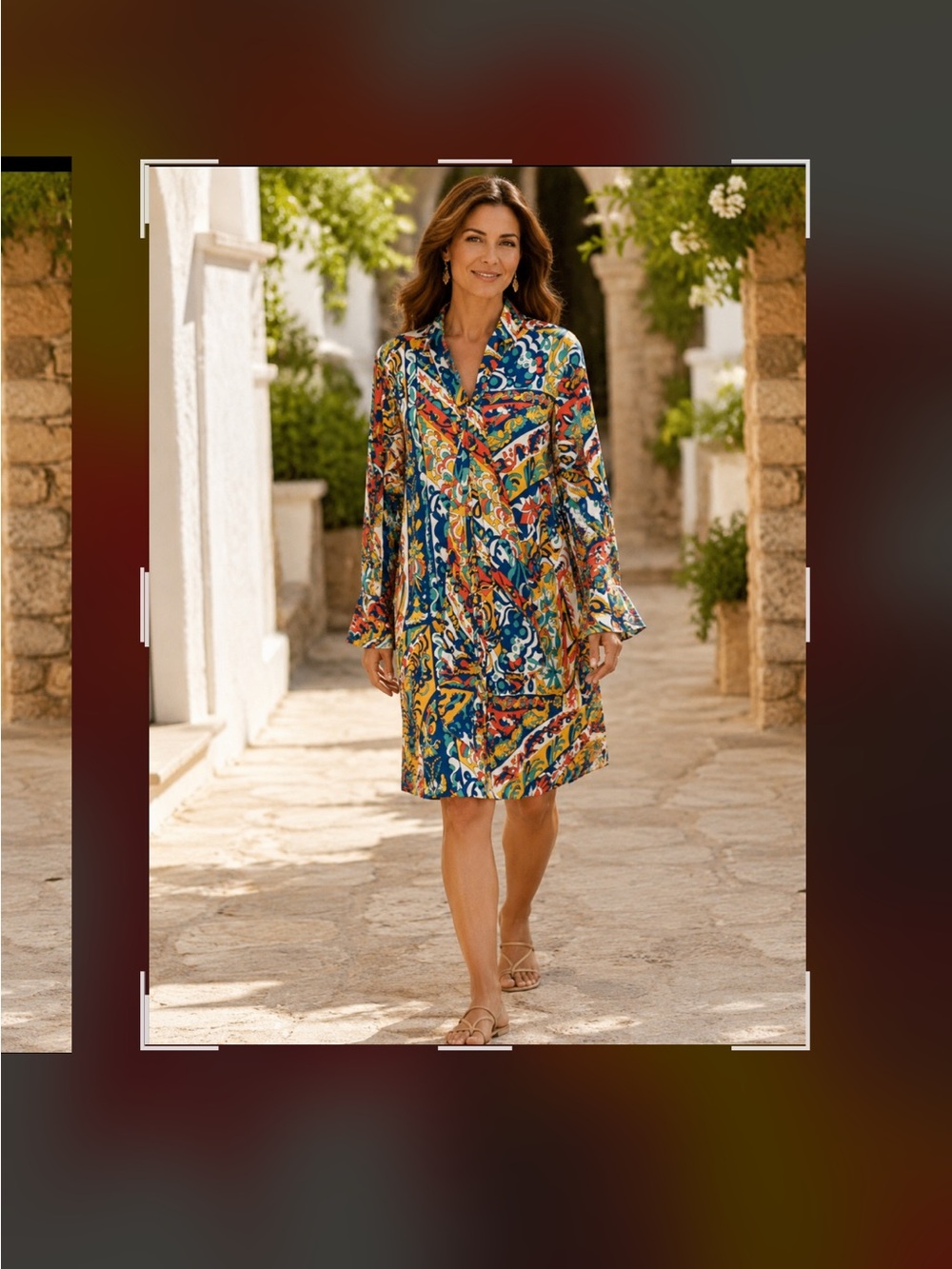 Robert Graham Multicolor Printed Long-Sleeve Swim Cover-Up